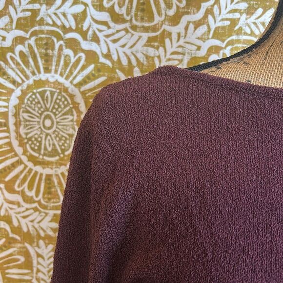 NWT MESHKI Liana Long Sleeve High Neck Open Back Knit Mini Dress in Plum size XL - Picture 8 of 13